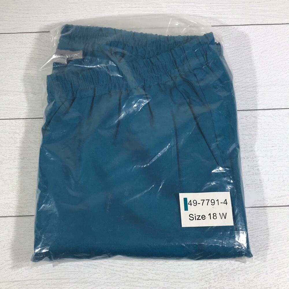 Jessica London Blue Tencel Lyocell Pull-On Pants 18W NWT